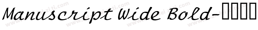 Manuscript Wide Bold字体转换